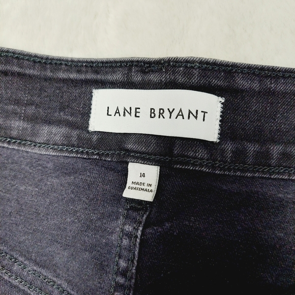 Lane Bryant High Rise Girlfriend Straight Jeans Womens Black Cotton Denim P1291 - Picture 6 of 9